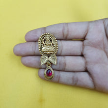 Antique Gold Finish Temple Pendant Set 18303-5485 - Dazzles Jewellery
