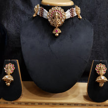Choker Temple Necklace Set 3570-28 - Dazzles Jewellery