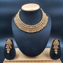 Round Neck Antique Necklace Set 3584-28 - Dazzles Jewellery