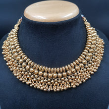 Round Neck Antique Necklace Set 3584-28 - Dazzles Jewellery