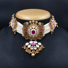 Choker Antique Necklace Set 3571-28 - Dazzles Jewellery