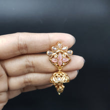 Choker Gold Look Necklace Set 3569-28 - Dazzles Jewellery