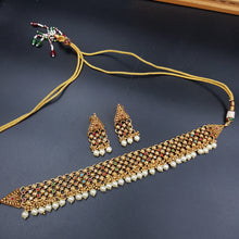 Choker Antique Necklace Set 3618-28 - Dazzles Jewellery