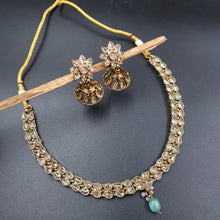Round Neck Antique Necklace Set 3666-28 - Dazzles Jewellery