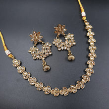 Round Neck Antique Necklace Set 3667-28 - Dazzles Jewellery