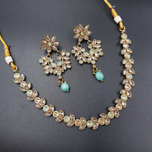 Round Neck Antique Necklace Set 3667-28 - Dazzles Jewellery