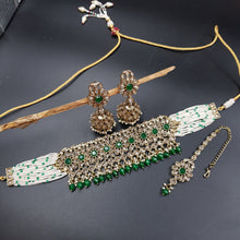 Choker Antique Necklace Set 3676-28 - Dazzles Jewellery
