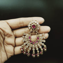 Long Neck Antique Necklace Set 3670-28 - Dazzles Jewellery