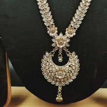 Long Neck Antique Necklace Set 3668-28 - Dazzles Jewellery