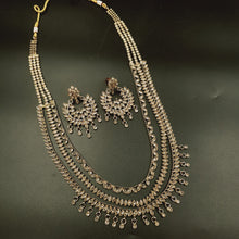 Long Neck Antique Necklace Set 3669-28 - Dazzles Jewellery