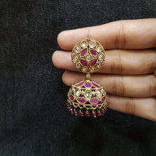 Jhumki Antique Earring 3960-28 - Dazzles Jewellery
