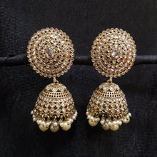 Jhumki Antique Earring 3942-28 - Dazzles Jewellery