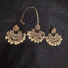 Chandbali Antique Earring 3940-28 - Dazzles Jewellery