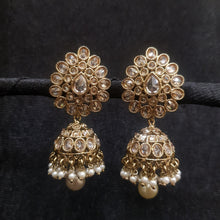 Jhumki Antique Earring 3939-28 - Dazzles Jewellery