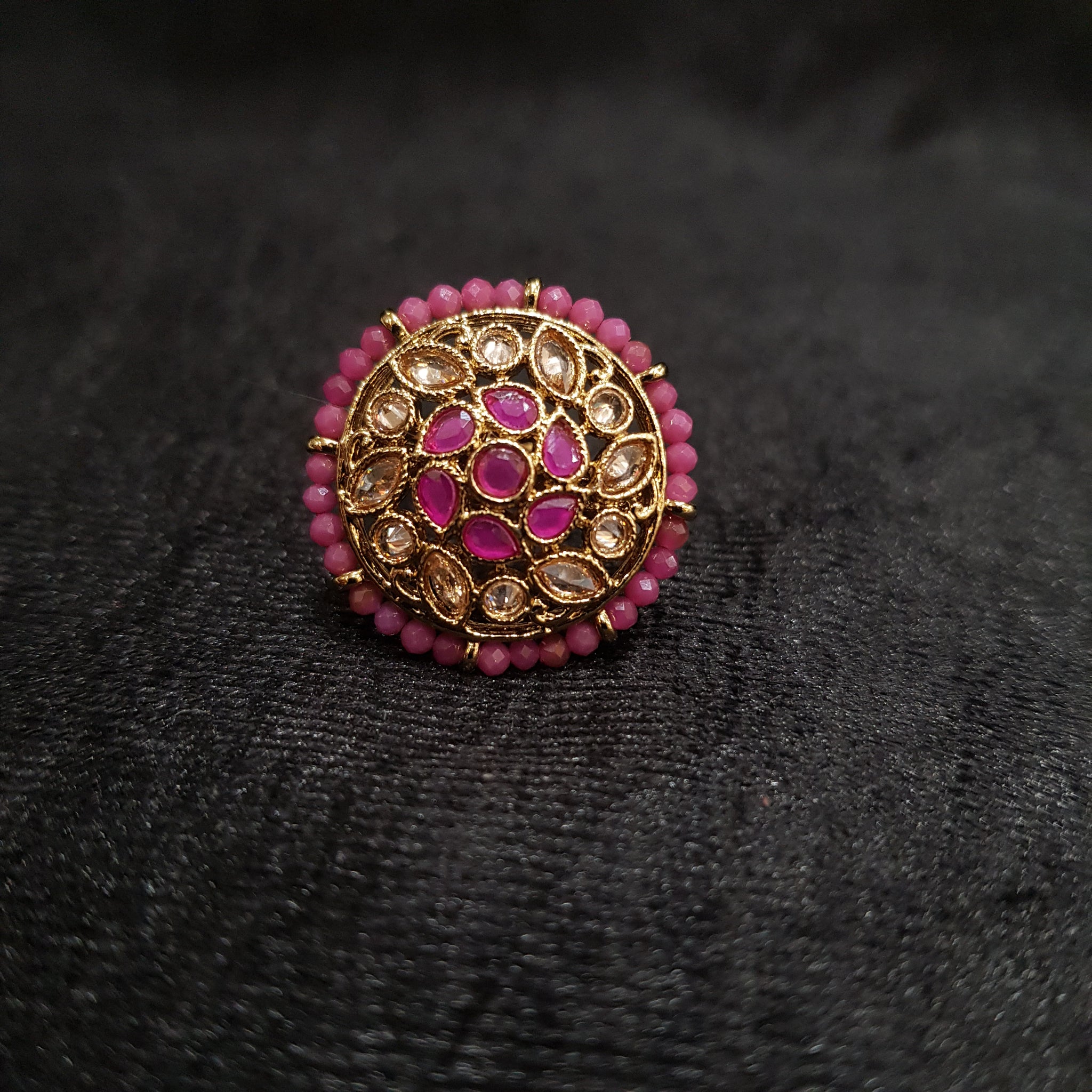Antique Gold Finish Ring 4002-28 - Dazzles Jewellery