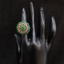 Antique Gold Finish Ring 4002-28 - Dazzles Jewellery