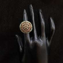 Antique Gold Finish Ring 4002-28 - Dazzles Jewellery