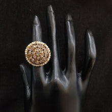 Antique Gold Finish Ring 4002-28 - Dazzles Jewellery