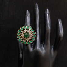 Cocktail Antique Gold Finish Ring3999-28 - Dazzles Jewellery