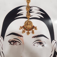 Antique Gold Polish Maang Tikka 3821-28 - Dazzles Jewellery