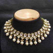 White Kundan Necklace Set - Dazzles Jewellery