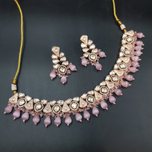 Round Neck Kundan Necklace Set 5286-68 - Dazzles Jewellery