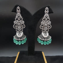 Mint Green Zircon/AD Earring 9851-4993 - Dazzles Jewellery