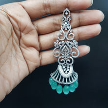 Mint Green Zircon/AD Earring 9851-4993 - Dazzles Jewellery