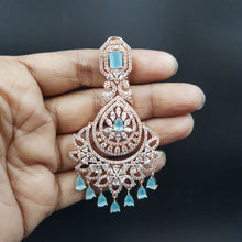 Firozi Zircon/AD Earring - Dazzles Jewellery