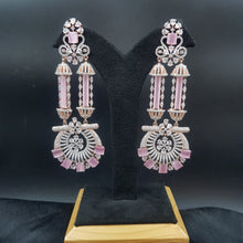Pink Zircon/AD Earring - Dazzles Jewellery