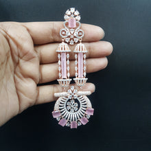Pink Zircon/AD Earring - Dazzles Jewellery
