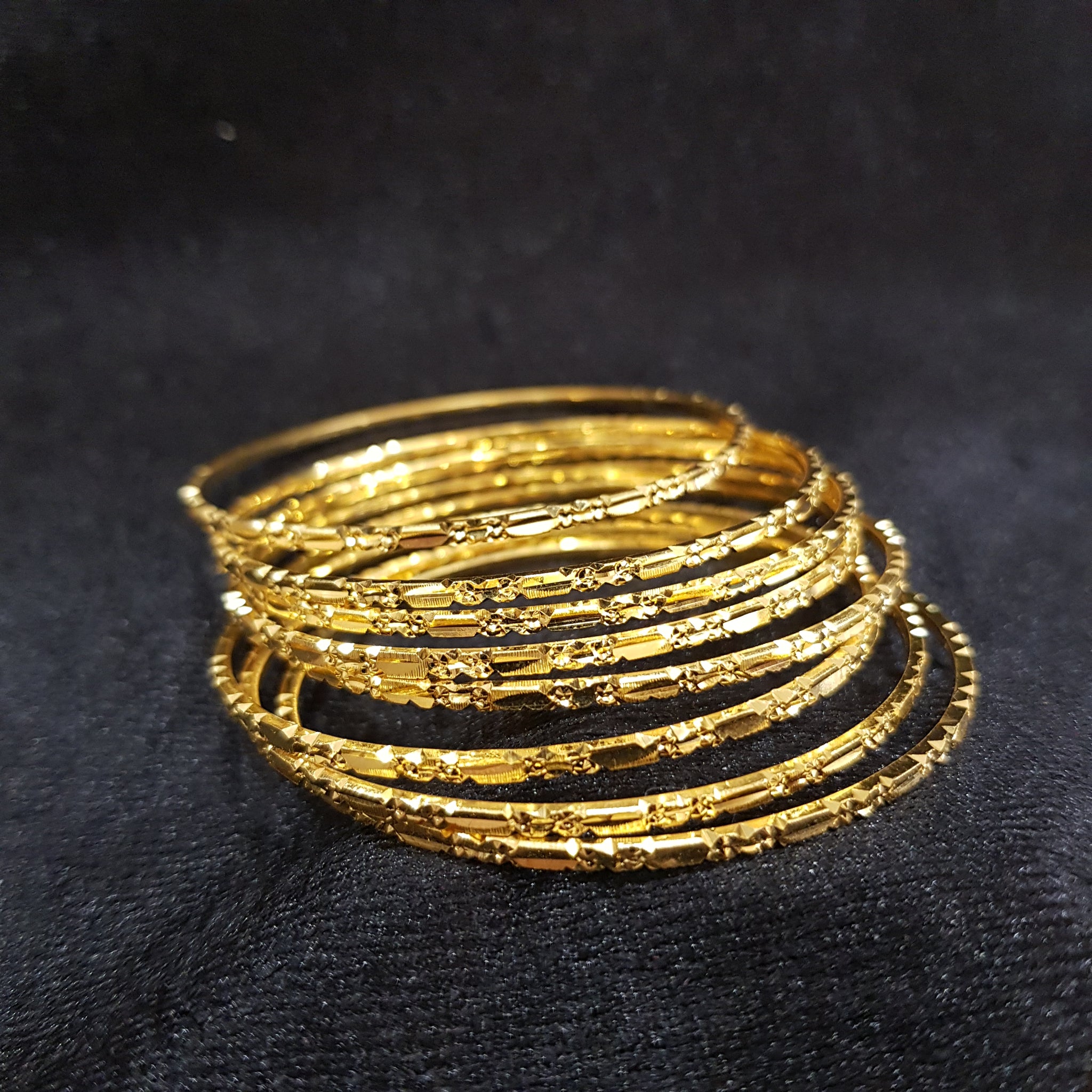 Gold Plated Bangles/Kada 13381-0410 - Dazzles Jewellery