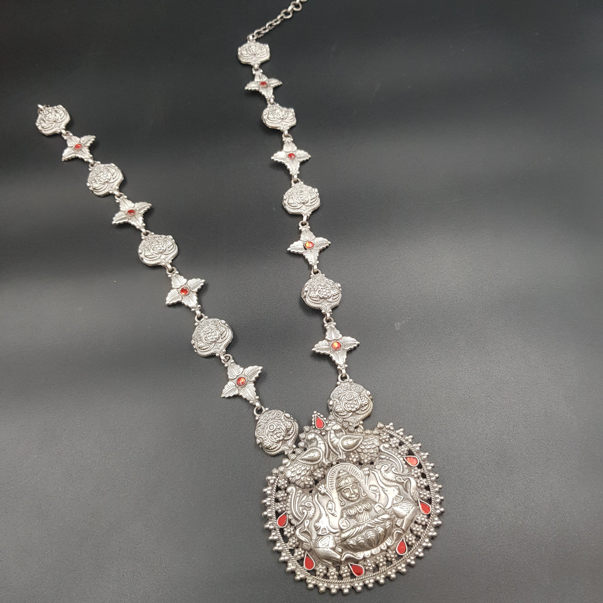 Medium Oxidized Pendant Set 4342-81 - Dazzles Jewellery