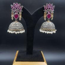 Jhumki Oxidized Earring 4701-59 - Dazzles Jewellery