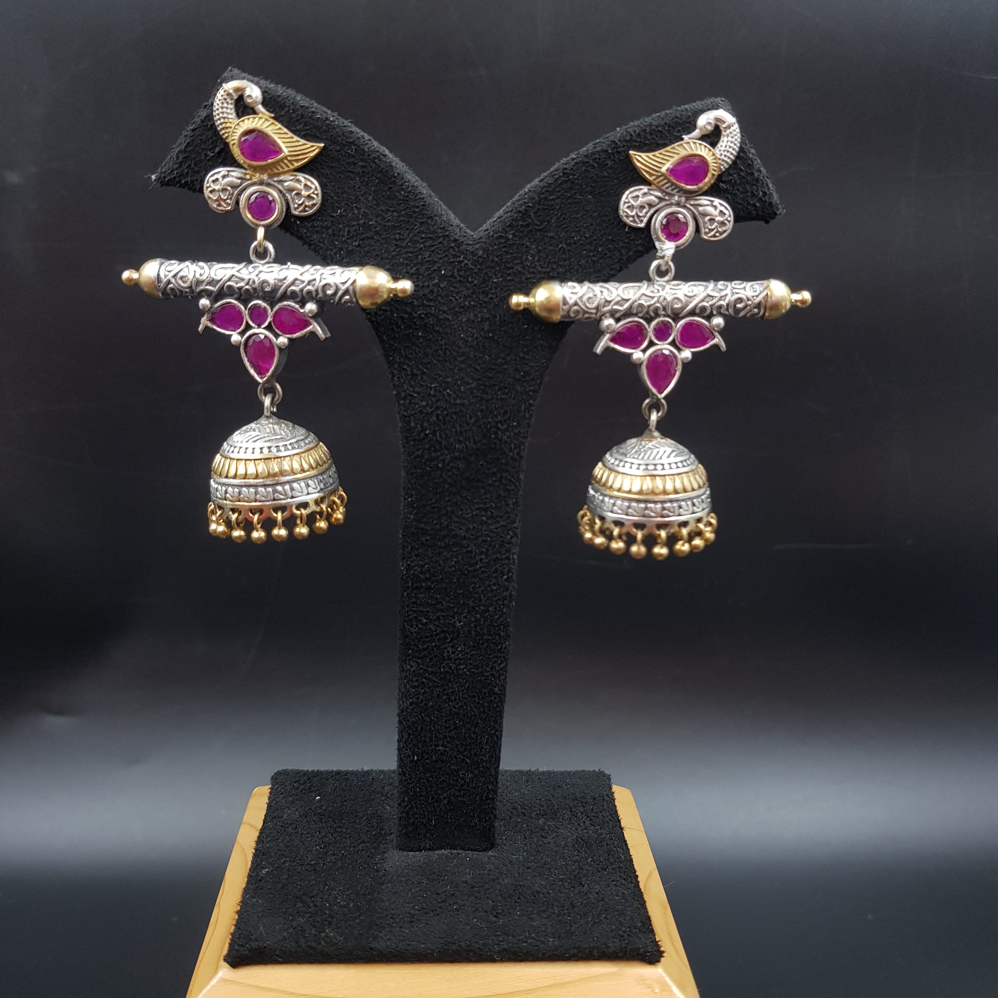 Stylish Oxidized Jhumki 1075-5140 - Dazzles Jewellery