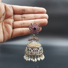 Jhumki Oxidized Earring 4704-59 - Dazzles Jewellery