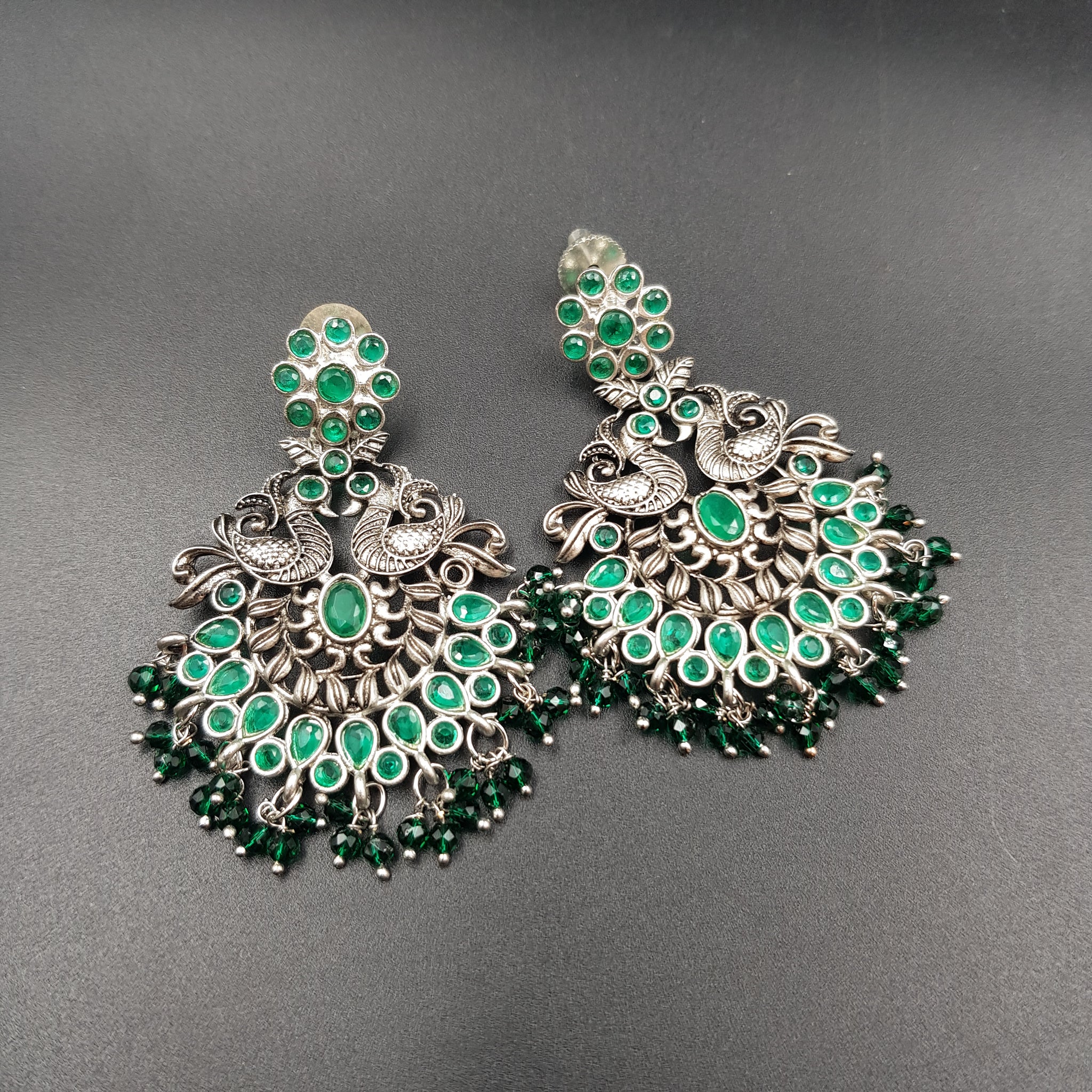Green Oxidized Earring - Dazzles Jewellery