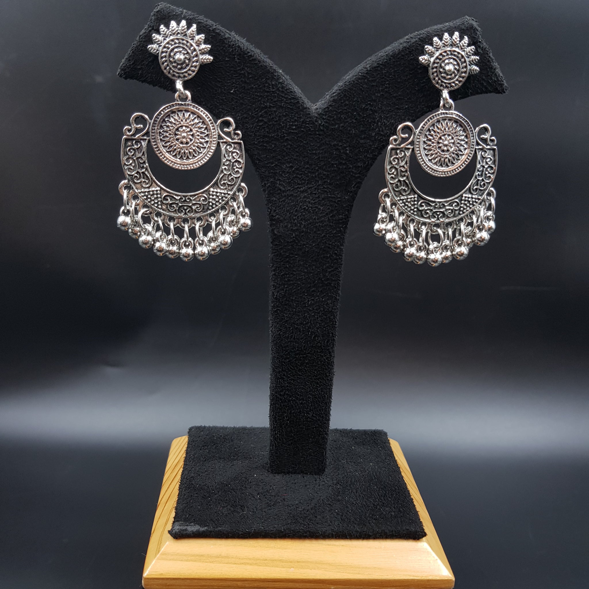 Black Oxidized Earring - Dazzles Jewellery