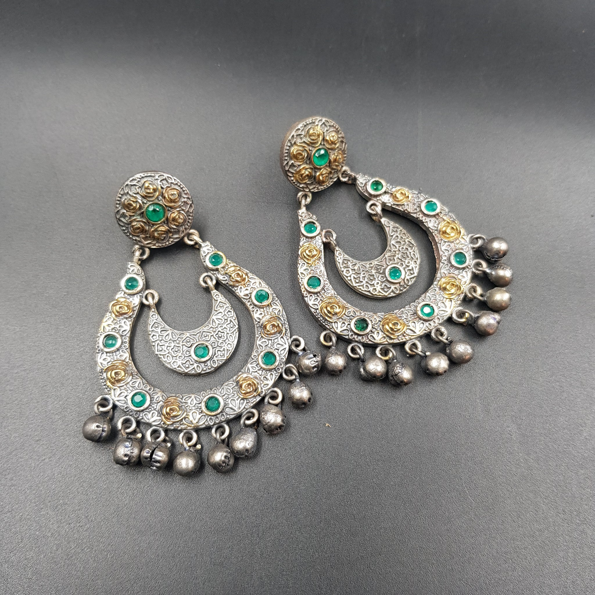 Green Oxidized Earring - Dazzles Jewellery