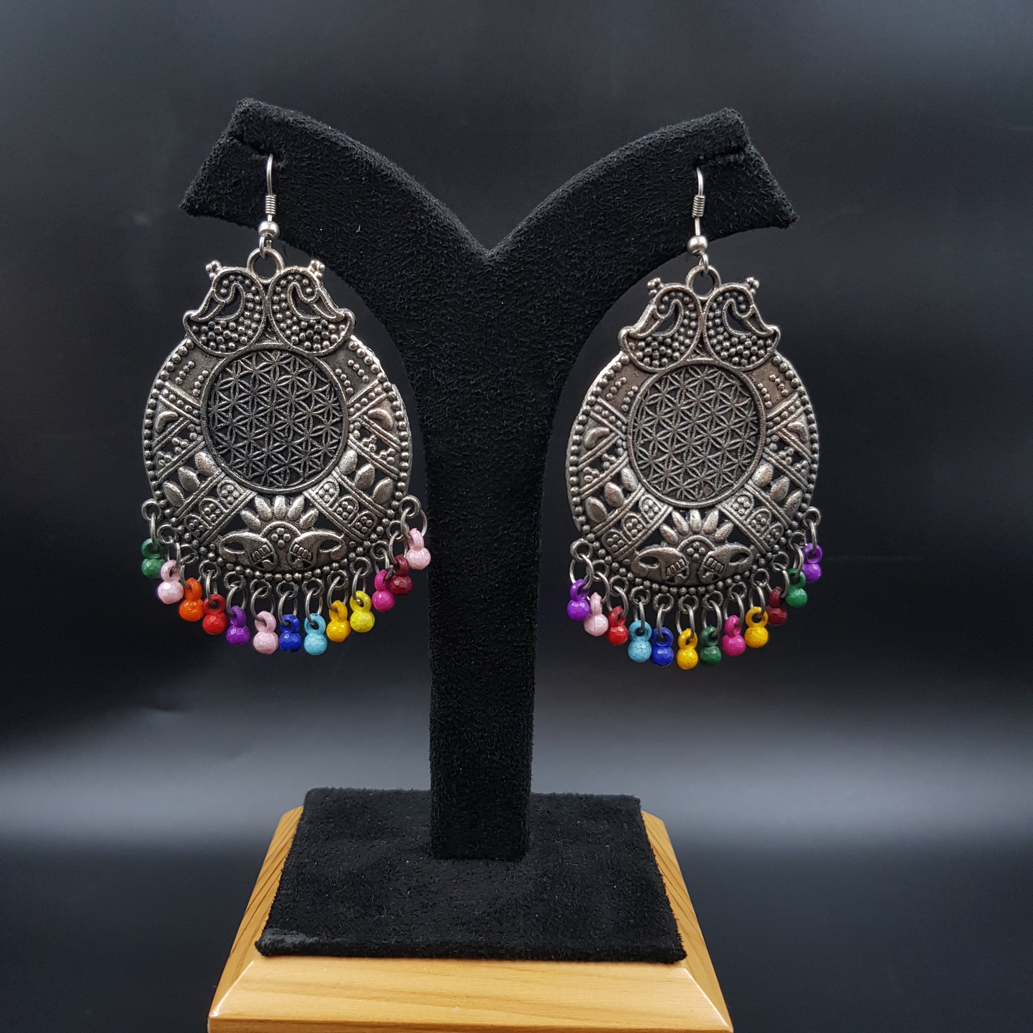 Multi Oxidized Earring - Dazzles Jewellery