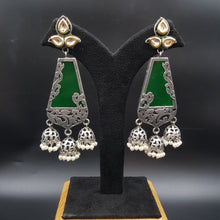 Danglers Oxidized Earring 4363-R - Dazzles Jewellery