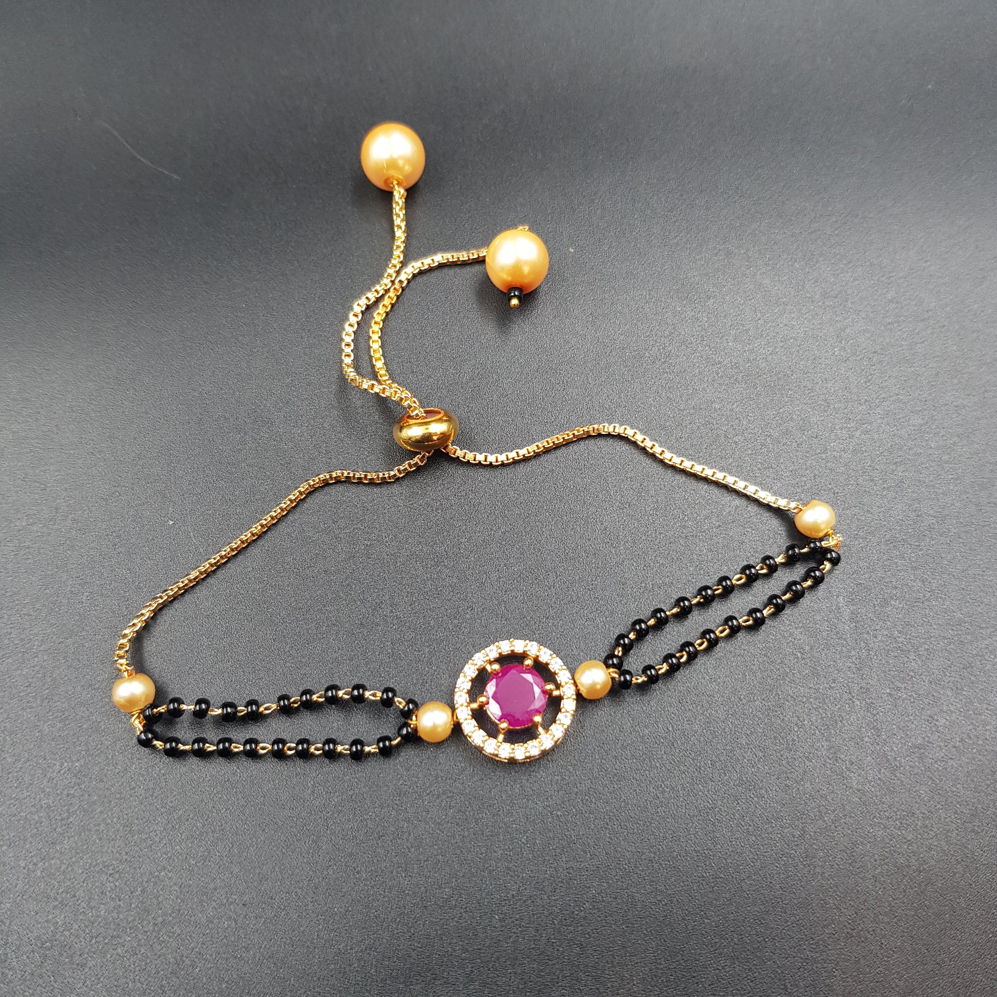 Zircon/AD Mangalsutra Bracelet 4550-1 - Dazzles Jewellery