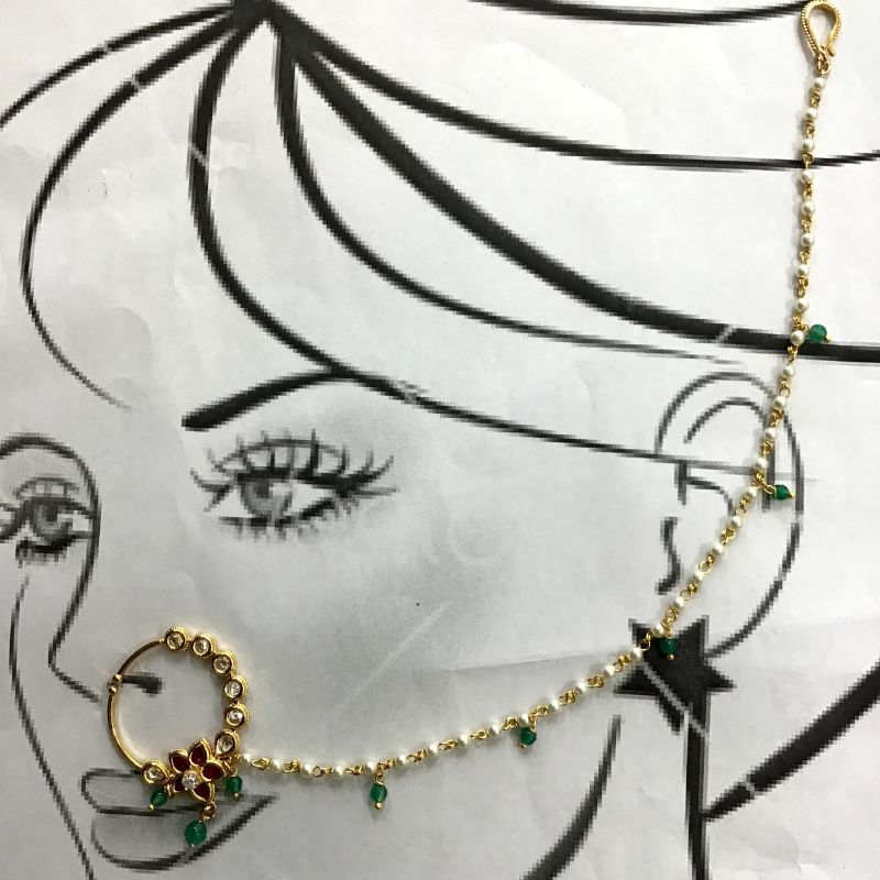 Ruby Green Nath - Dazzles Jewellery