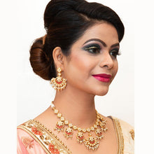 Ruby Kundan Necklace Set - Dazzles Jewellery
