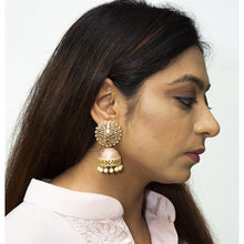 Rose Gold Zircon/AD Earring 2493-6558 - Dazzles Jewellery