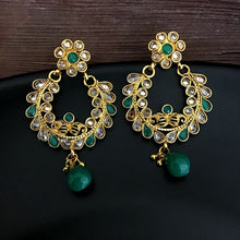 Green Gold Look Necklace Set 2711-6776 - Dazzles Jewellery