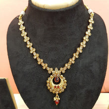 Red Gold Look Necklace Set - Dazzles Jewellery