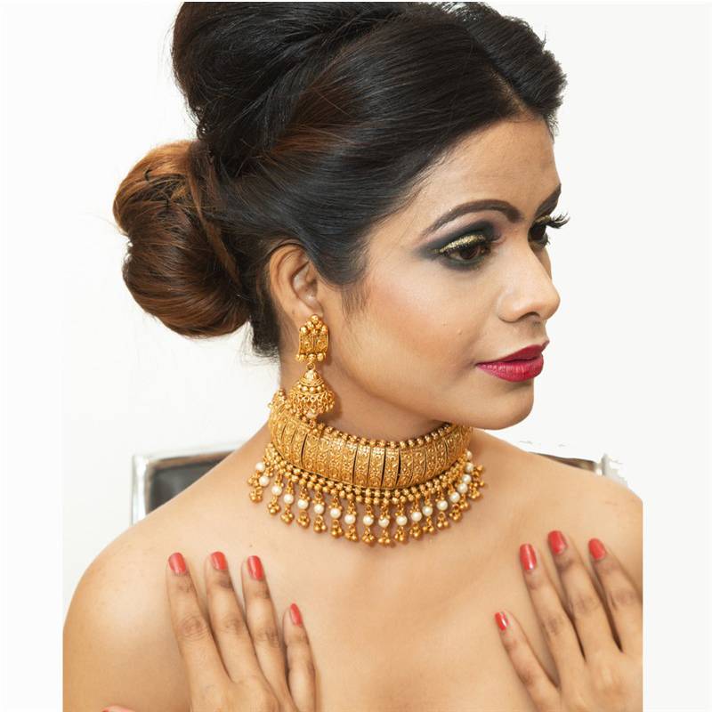 Gold Look Choker Set - Dazzles Jewellery