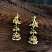 Designer Gold Look Jhumki With Pearl Latkan