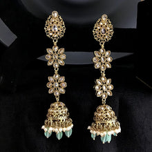 Mint Green Antique Earrings - Dazzles Jewellery